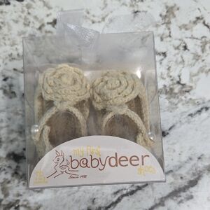 Baby Deer Cream Crochet Infant Shoes